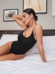 SHEIN BAE Ribbed Open-Back Cami Bodysuit SKU: sS2007030042891012(1000+ Reviews)$5.99$5.69Join for... | SHEIN