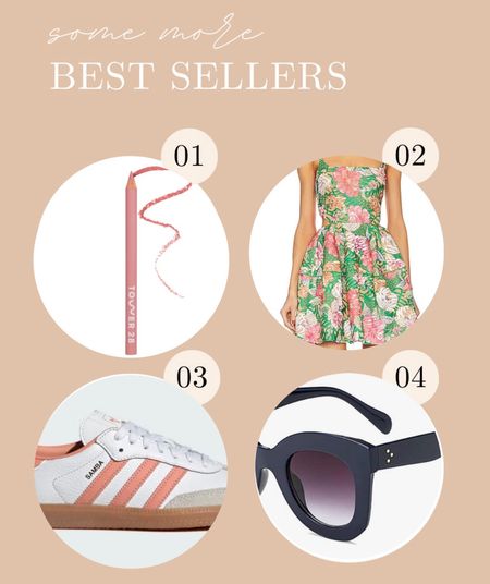 Best sellers, most popular, lipliner, 90s lipliner, nude lipliner, wedding guest dress, adidas, sambas, cool girl shoe, Celine look for less, Amazon sunglasses, Celine dupes 

#LTKSeasonal #LTKfindsunder50 #LTKbeauty