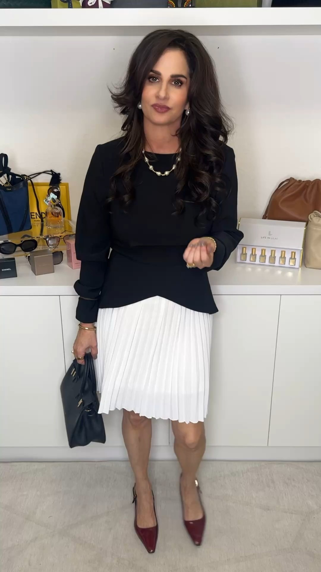 I am in total love with this dress . So classy and sophisticated for such a great price . Wearing a sm . It is also on sale ! This can be worn to so many places. 
#pleateddress #colorblockdress #classystyle #sophisticatedlook #lookforless 

#LTKSaleAlert #LTKOver40 #LTKStyleTip