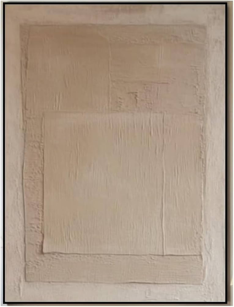 Mhemyo Handmade Gold Brown Color Oil Painting Wabi-Sabi Wall Art Abstract Textured Earth Tone Art... | Amazon (US)