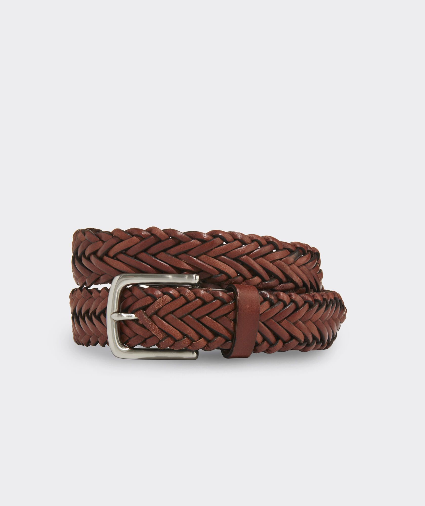 Flat Braided Leather Belt | vineyard vines