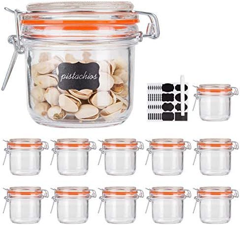 Glass Jars With Airtight Lids,Encheng 7 oz Mason Jars,Glass Jars With Leak Proof Rubber Gasket 20... | Amazon (US)