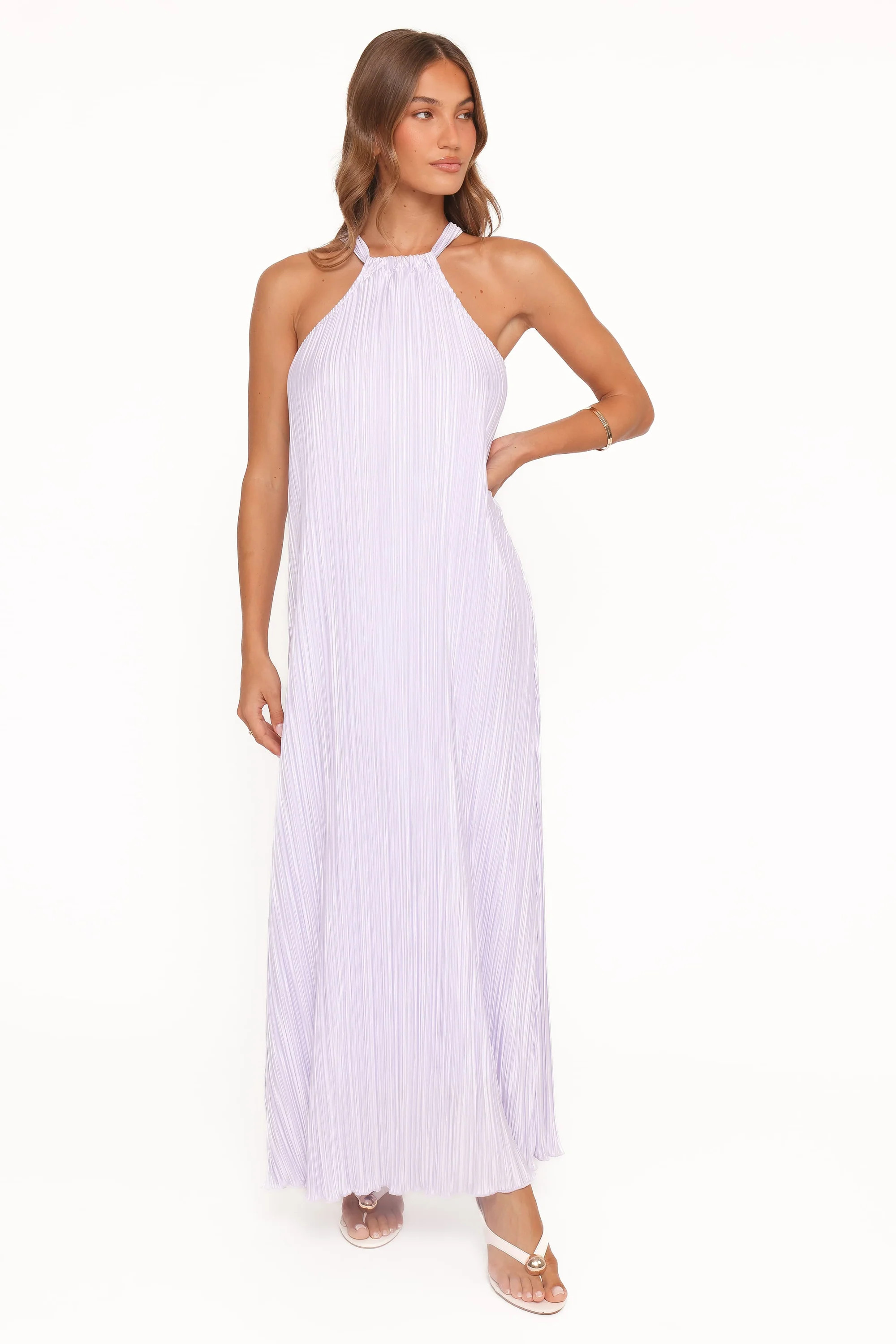 Melody Plisse Halter Maxi Dress - Lavender | Petal & Pup (US)