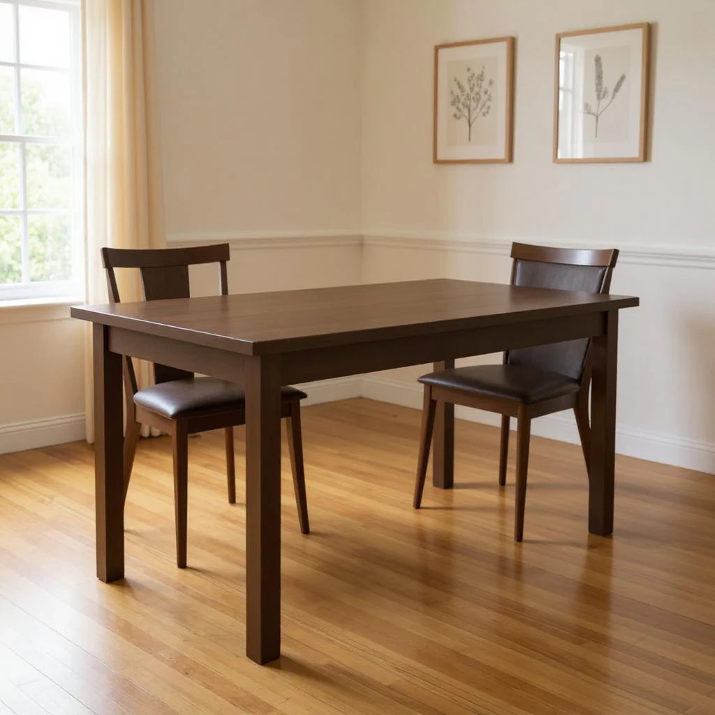 60" Coffee Solid Wood Dining Table | Shop Simon
