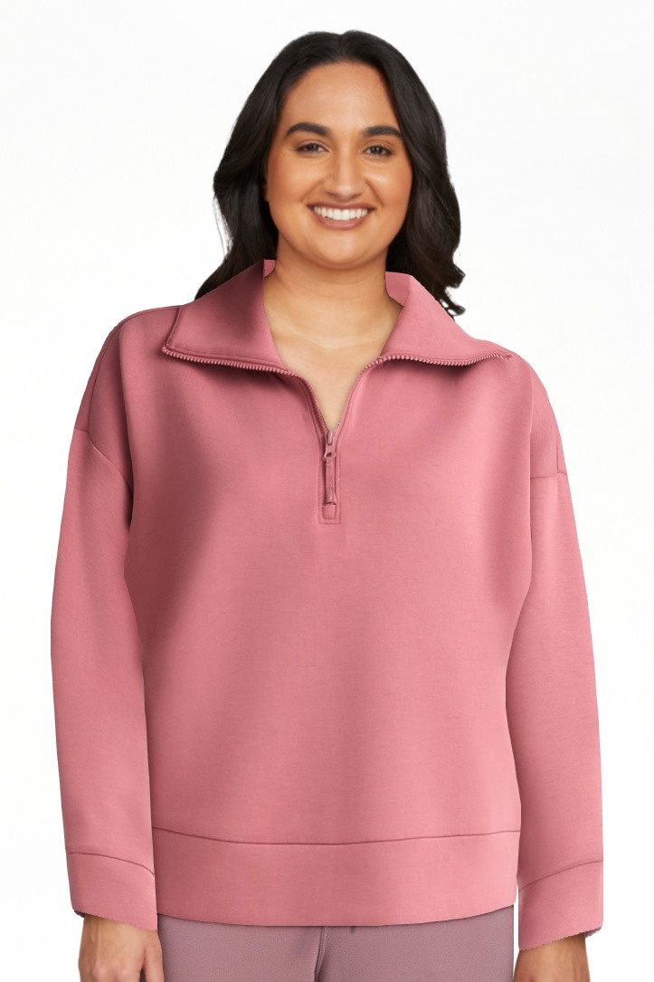 Avia Women's and Women's Plus Scuba Knit Quarter Zip Pullover, Sizes XS-4X | Walmart (US)