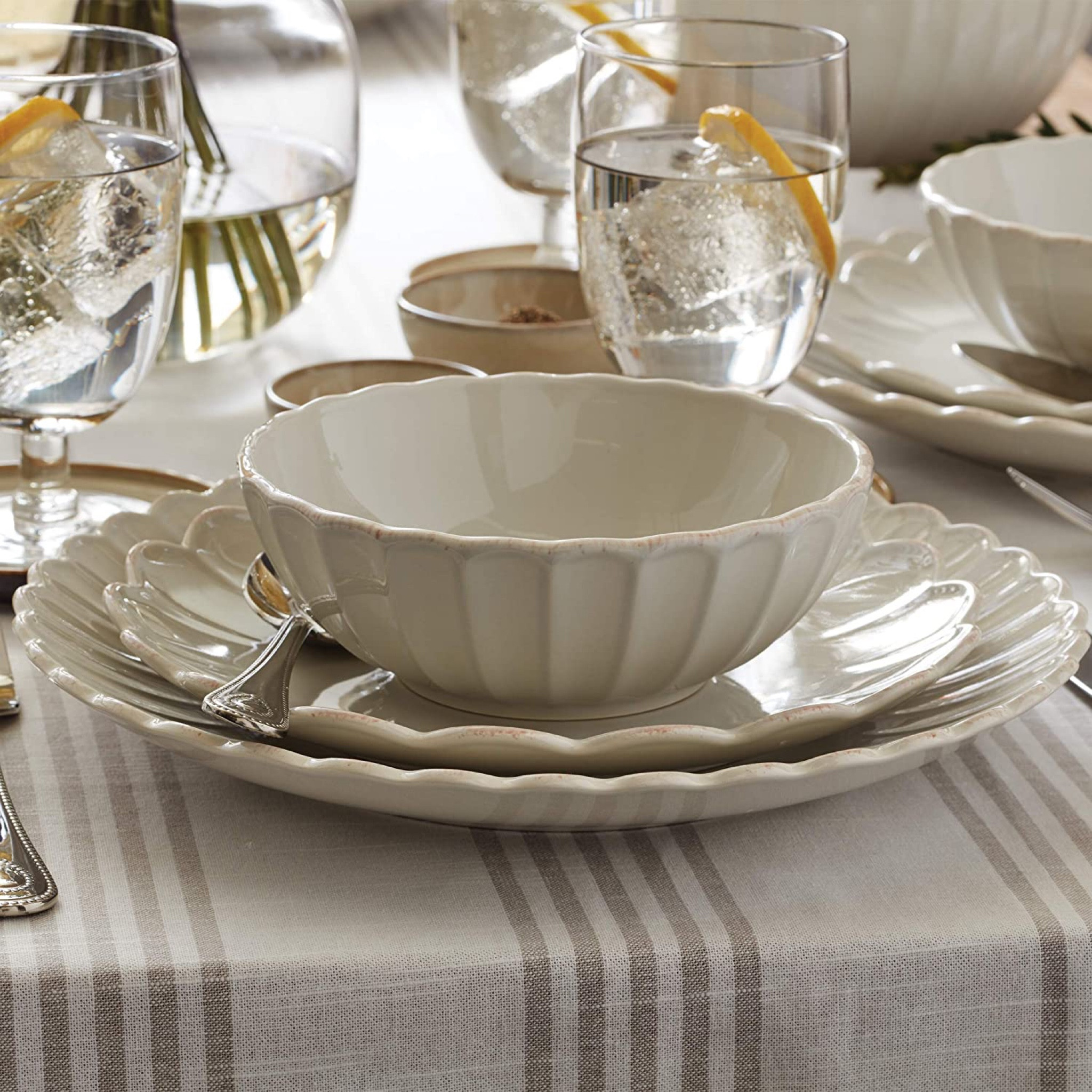 Shop my scalloped dinnerware set! 

#dinnerware #kitchen #aesthetickitchen #LTKhome #LTKkitchen #plates #bowls #lenox #dinnerplates #saladplates