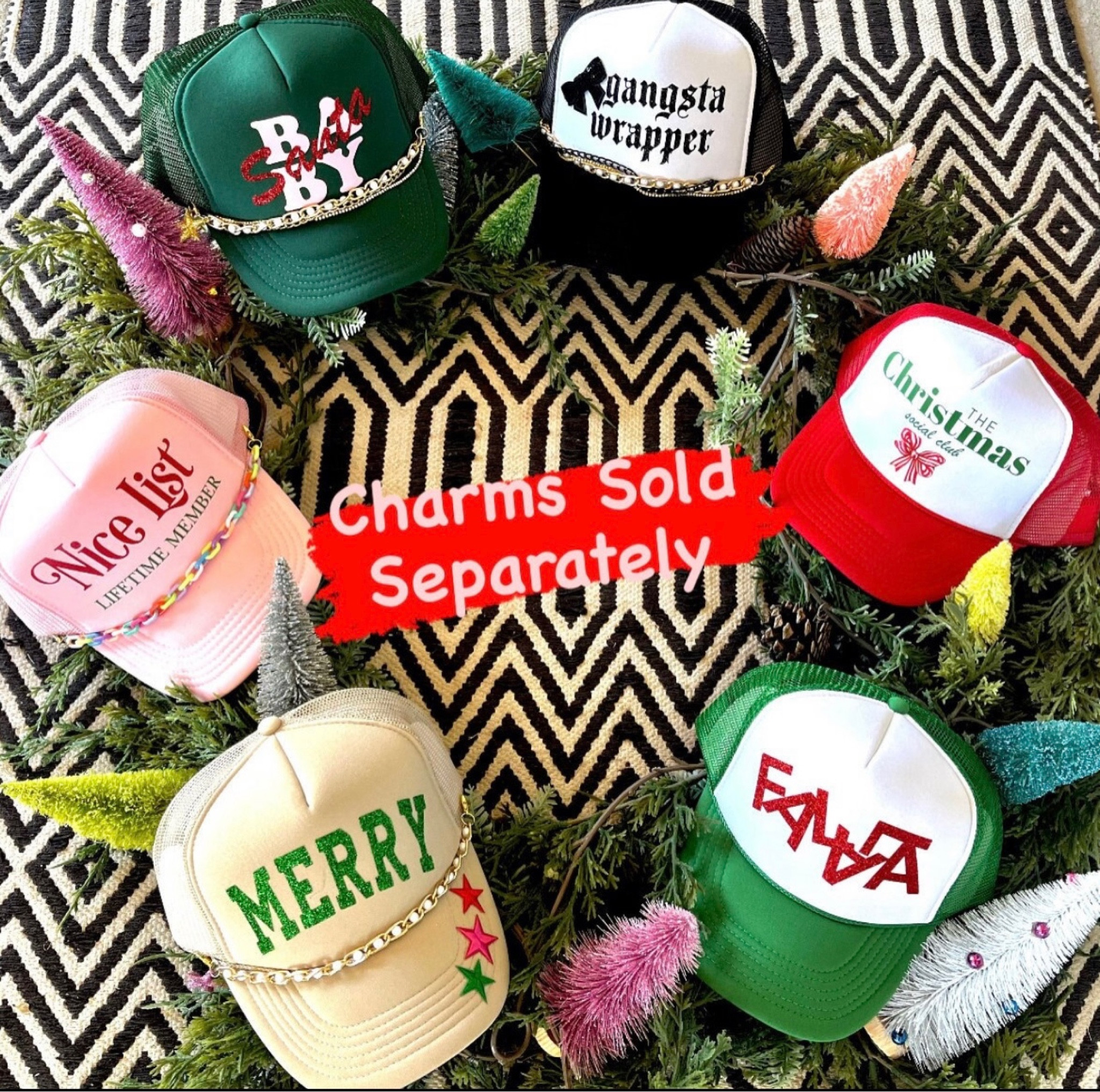 Cutest holiday trucker hats! Christmas hat, Christmas outfits, Holiday outfits, accessories, trucker hat, these trucker hats will elevate your look! I ordered the Gangsta Wrapper hat and added the chain. Super cute and unique hats! Would make a great gift idea, gift idea, #LaidbackLuxeLife

Follow me for more fashion finds, beauty faves, and lifestyle, home decor, sales and more! So glad you’re here!! XO, Karma

#LTKHoliday #LTKGiftGuide #LTKfindsunder50