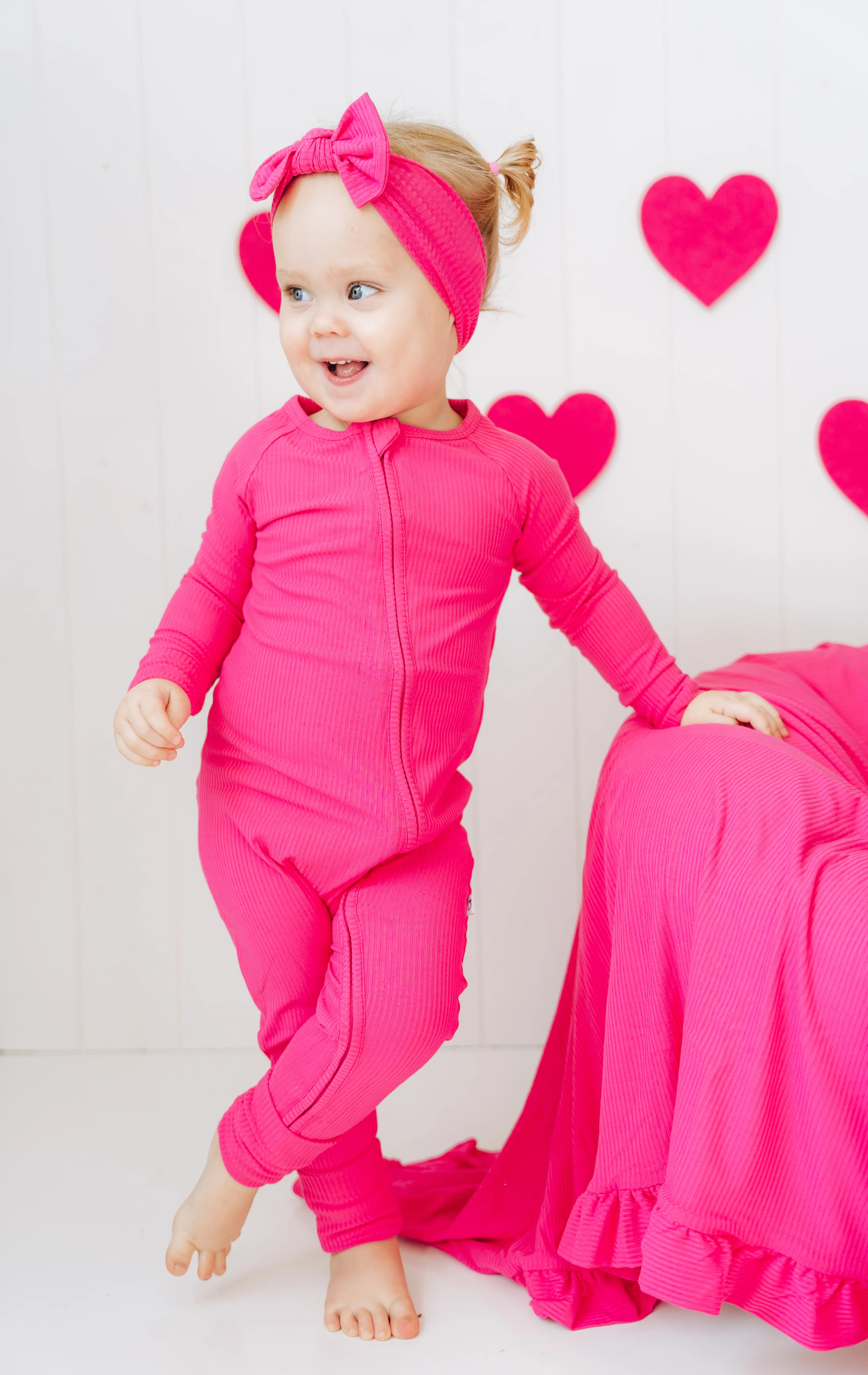 HOT PINK RIB DREAM ROMPER | Dream Big Little Co.