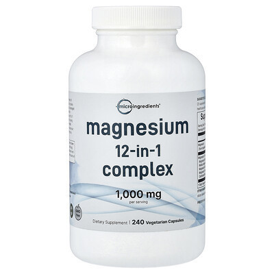 Micro Ingredients, Magnesium 12-in-1 Complex, 240 Vegetarian Capsules (500 mg per Capsule) | iHerb