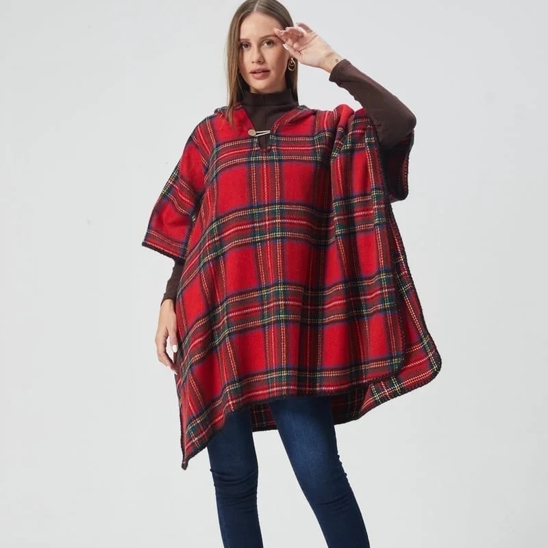 ZEBLIOSO Women's Hooded Shawls and Wraps Cowgirl Style in Winter Western Ponchos One Size | Walmart (US)