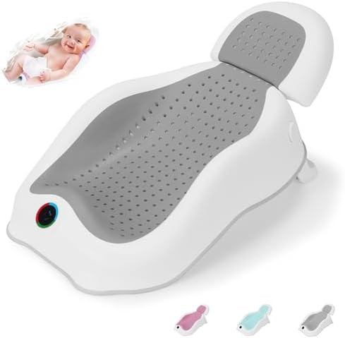 Baby Bath Support,Ideal for Babies Less Than 6 Months Old,with Thermometer-Adjustable Slope Newbo... | Amazon (US)