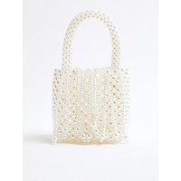 River Island Waterfall Pearl Bag - White | Very (UK)