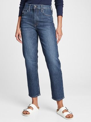 Sky High Straight Leg Jeans with Washwell™ | Gap Factory