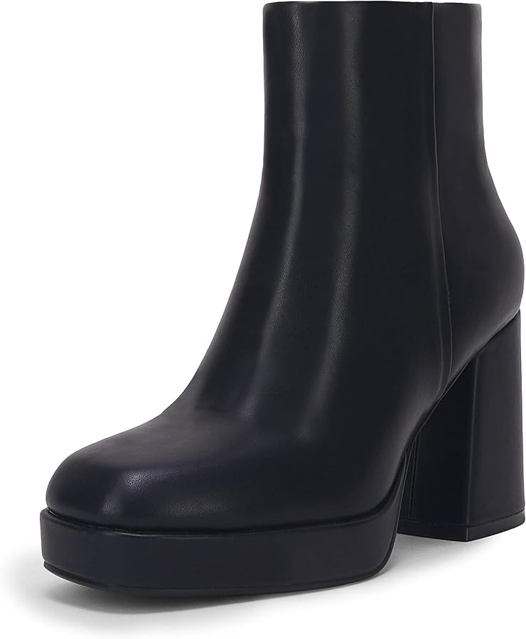 Rilista Platform Boots for Women Chunky High Heels Ankle Booties Square Toe Side Zipper Punk Boot... | Amazon (US)
