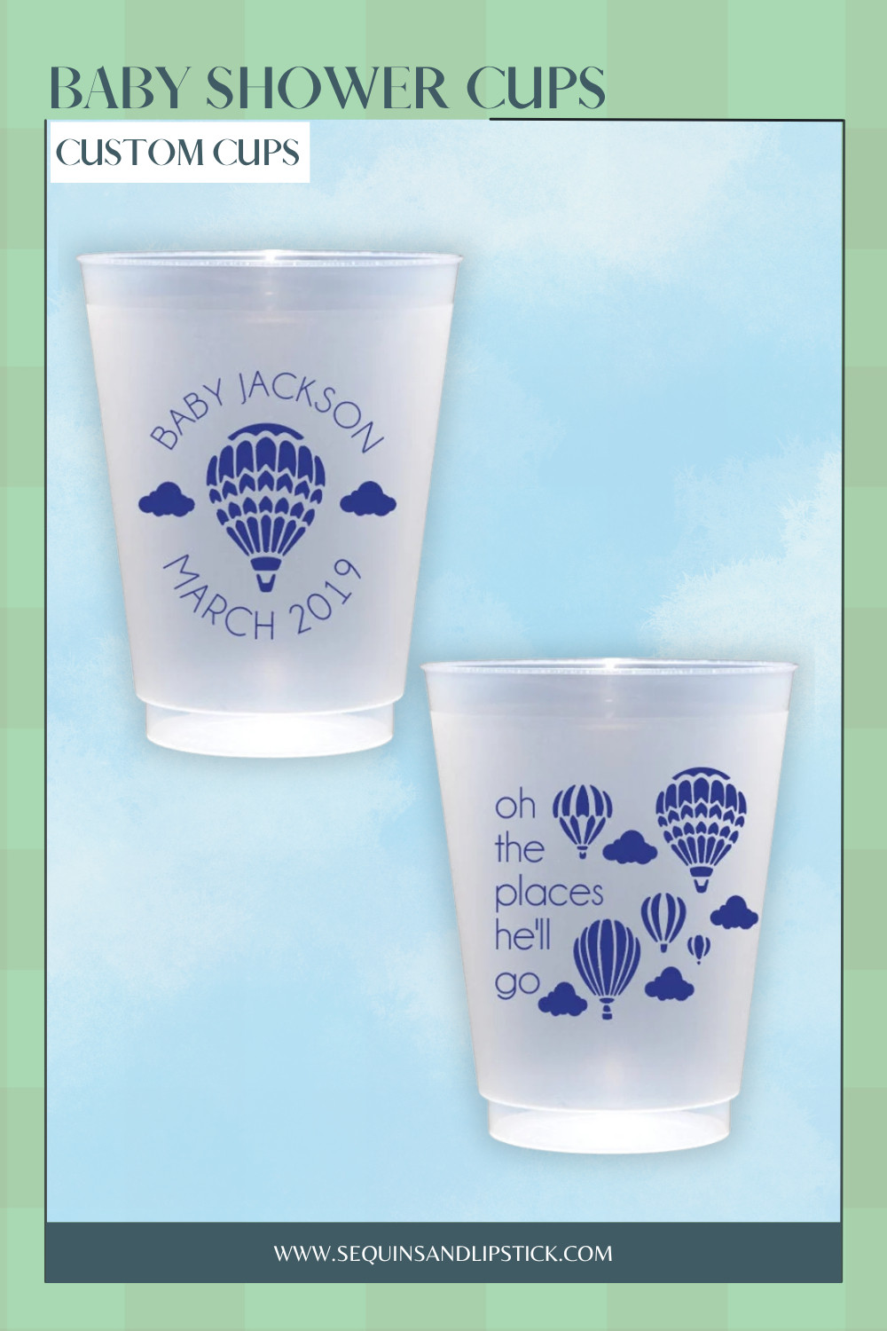 Planning a baby shower? These custom frosted cups add the perfect thoughtful touch 🤍 Featuring a classic hot air balloon design and personalized with baby’s name and date, they make your event feel cohesive and memorable.
 

 #LTKmomlife #LTKBaby #LTKKids