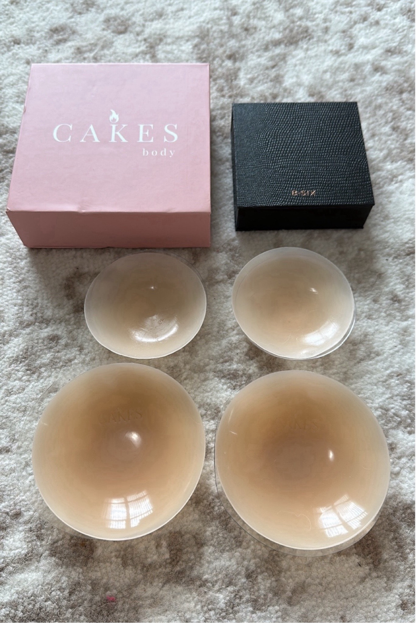 Seamless silicone covers - Cakes Body and Amazon.

I really love both. Cakes are larger and grippy not sticky, so they’re great for tight fitting tops and dresses. The Amazon silicone covers are smaller and sticky. I use both for different outfits.

#LTKFindsUnder50 #LTKSeasonal #LTKStyleTip
