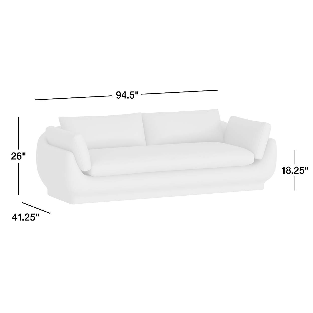 Ipanema 94.5" Wicker Outdoor Sofa with Cushions + Reviews | Crate & Barrel | Crate & Barrel