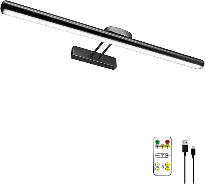 24.4" Wireless Picture Lights, Rechargeable Battery Art Display Light with Remote Control, Dimmab... | Amazon (US)