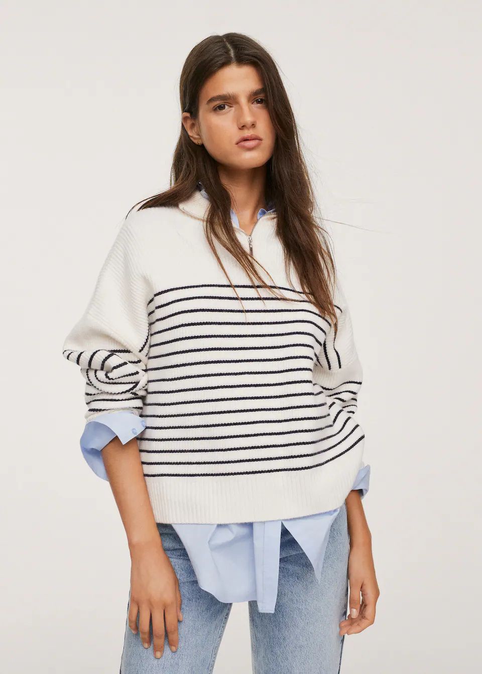 Striped knit sweater | MANGO (US)