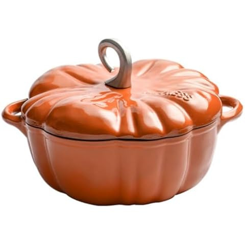 STAUB Cast Iron Dutch Oven 3.5-qt Pumpkin Cocotte with Stainless Steel Knob, Made in France, Serv... | Amazon (US)
