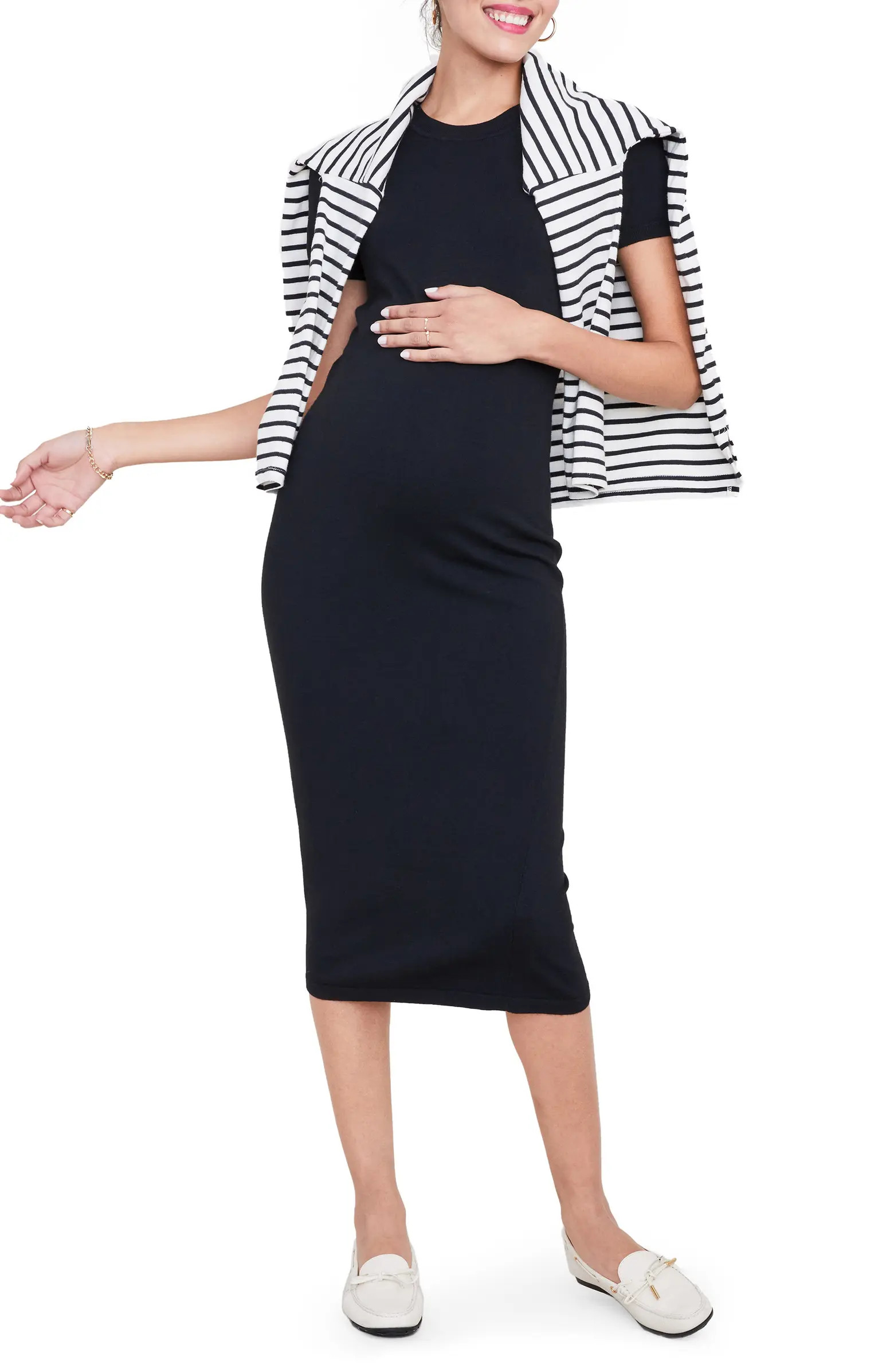 HATCH The Eliza Maternity Midi Dress | Nordstrom | Nordstrom