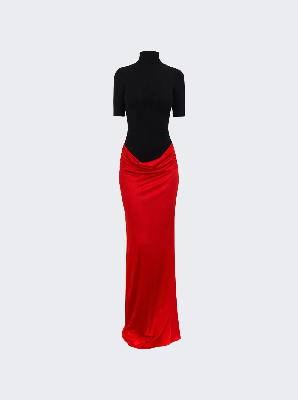 Contrast Caryatid Dress Black And Red  | The Webster | The Webster