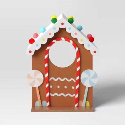 8.5" Featherly Friends Wood Gingerbread House Christmas Village Building - Wondershop™ Brown | Target