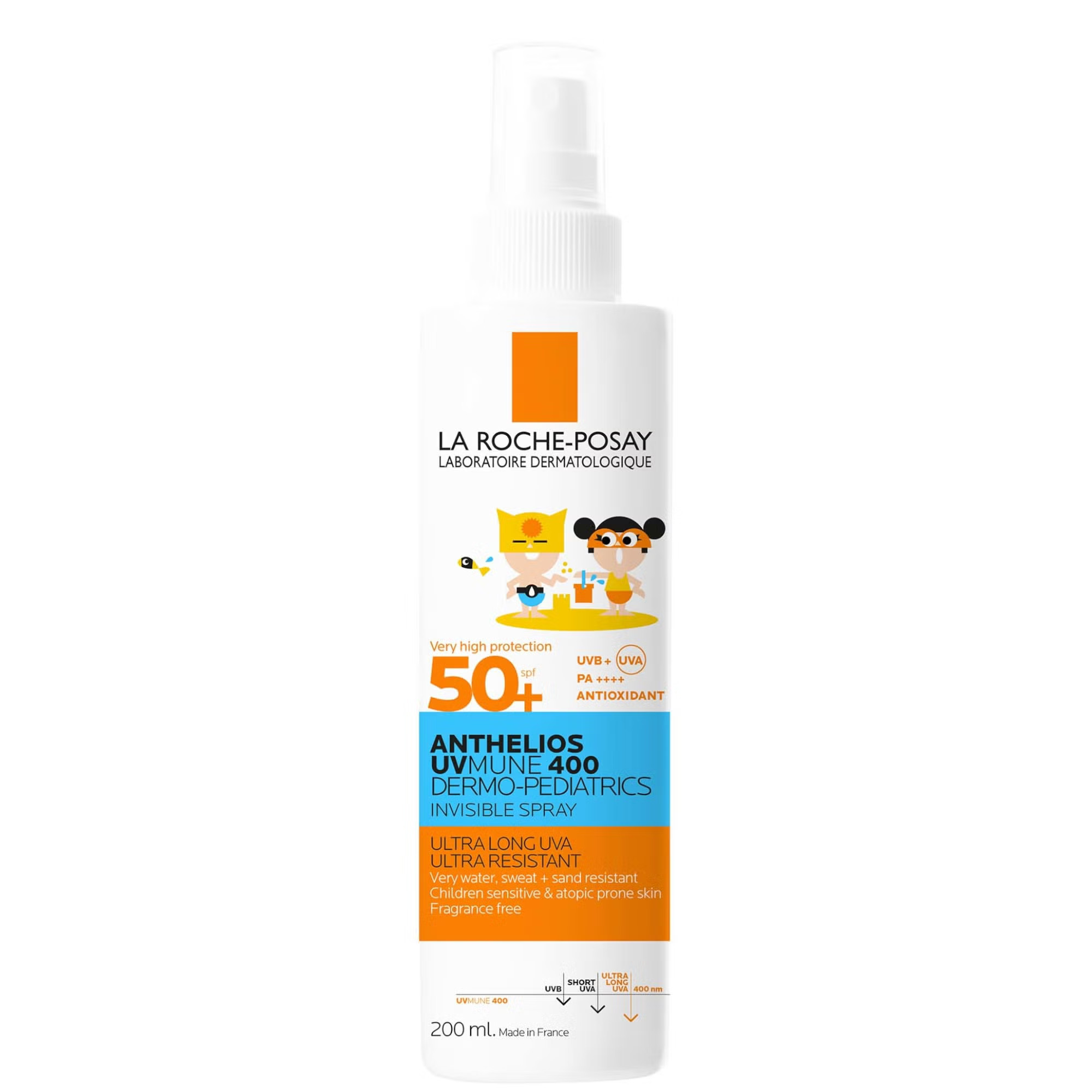La Roche-Posay Anthelios UVMune 400 Dermo-Pediatrics Invinsible Spray Kids SPF 50+ 200ml | Cult Beauty