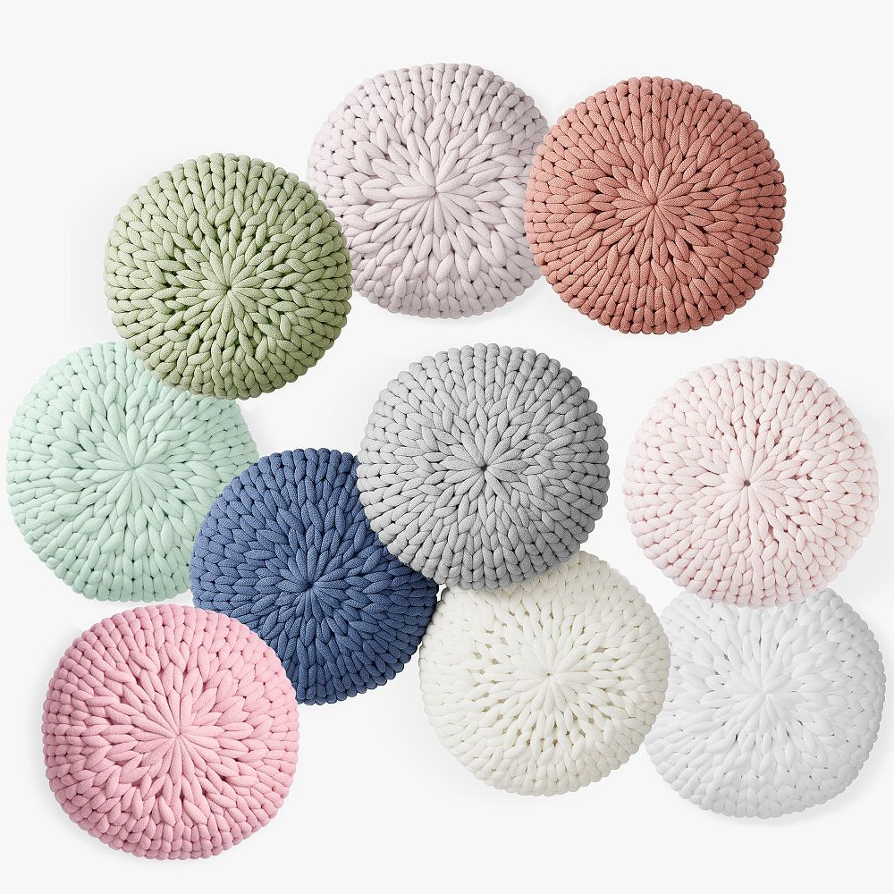 Round Chunky Knit Pillow | Pottery Barn Teen