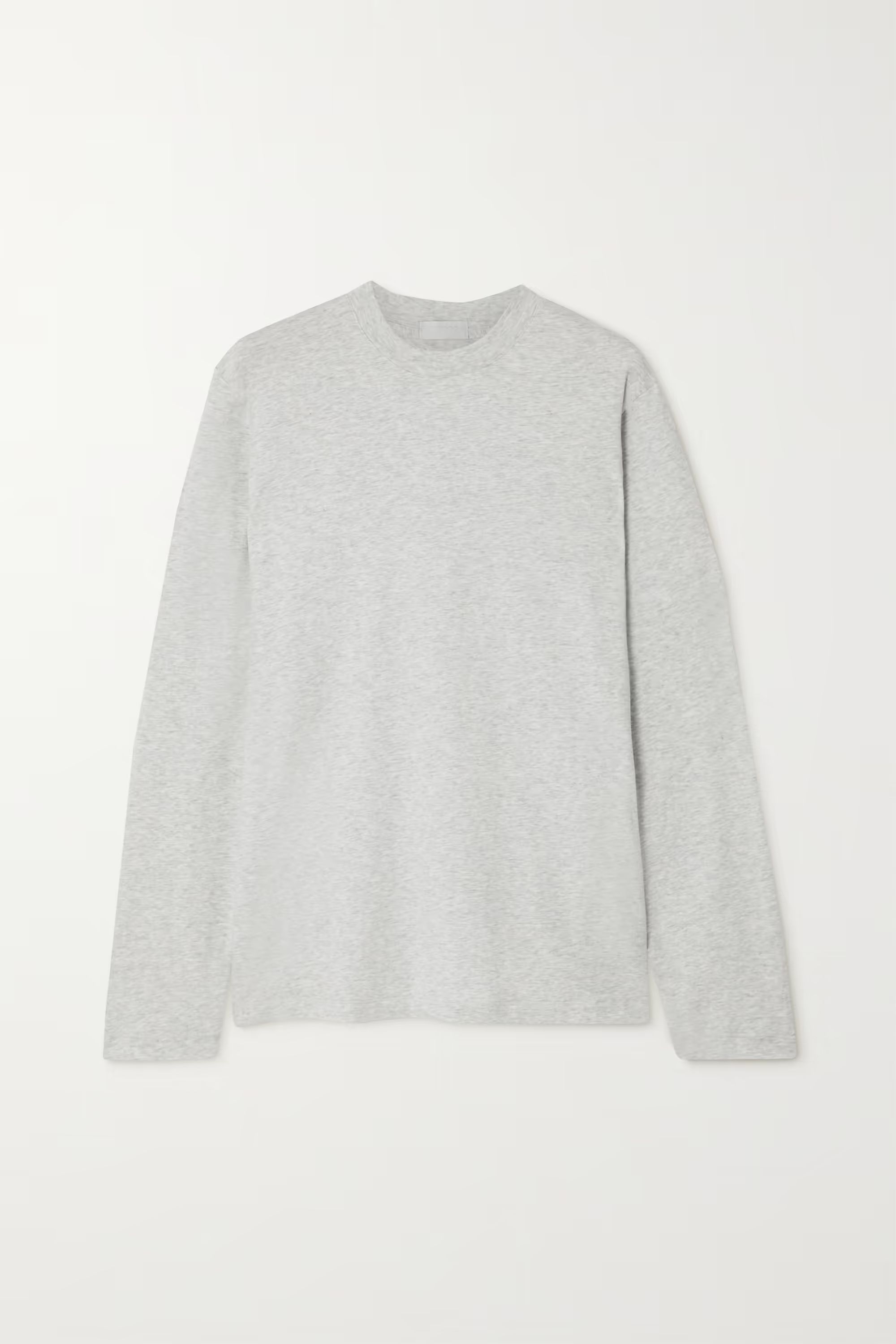 Boyfriend stretch-modal and cotton-blend jersey T-shirt - Light Heather Grey | NET-A-PORTER (UK & EU)