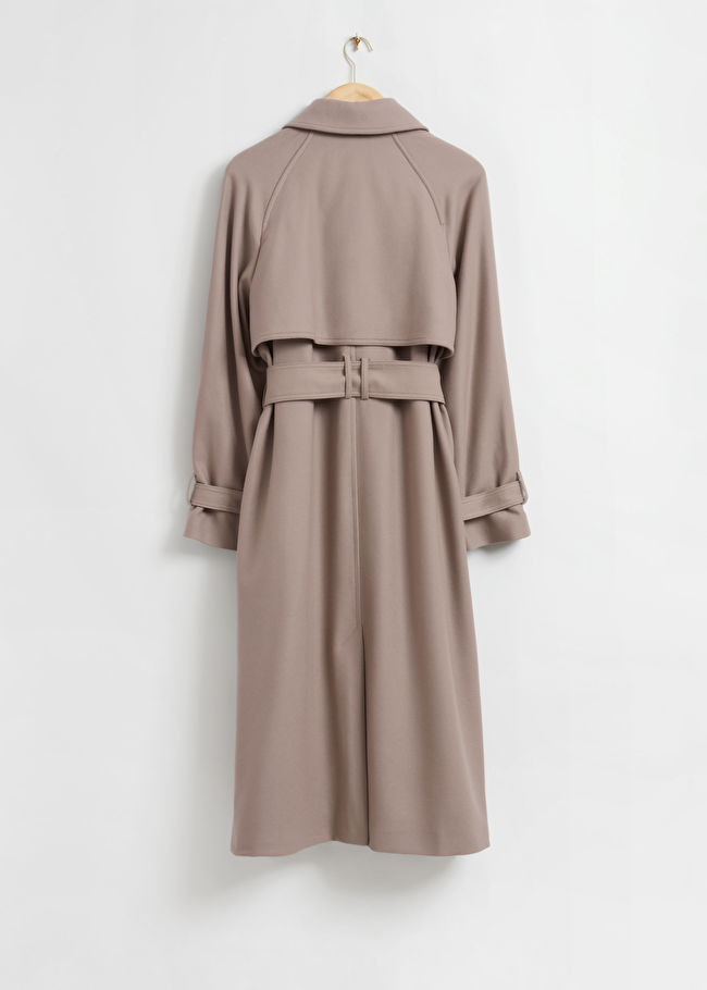 Relaxed Wool Belted Trench Coat | & Other Stories US