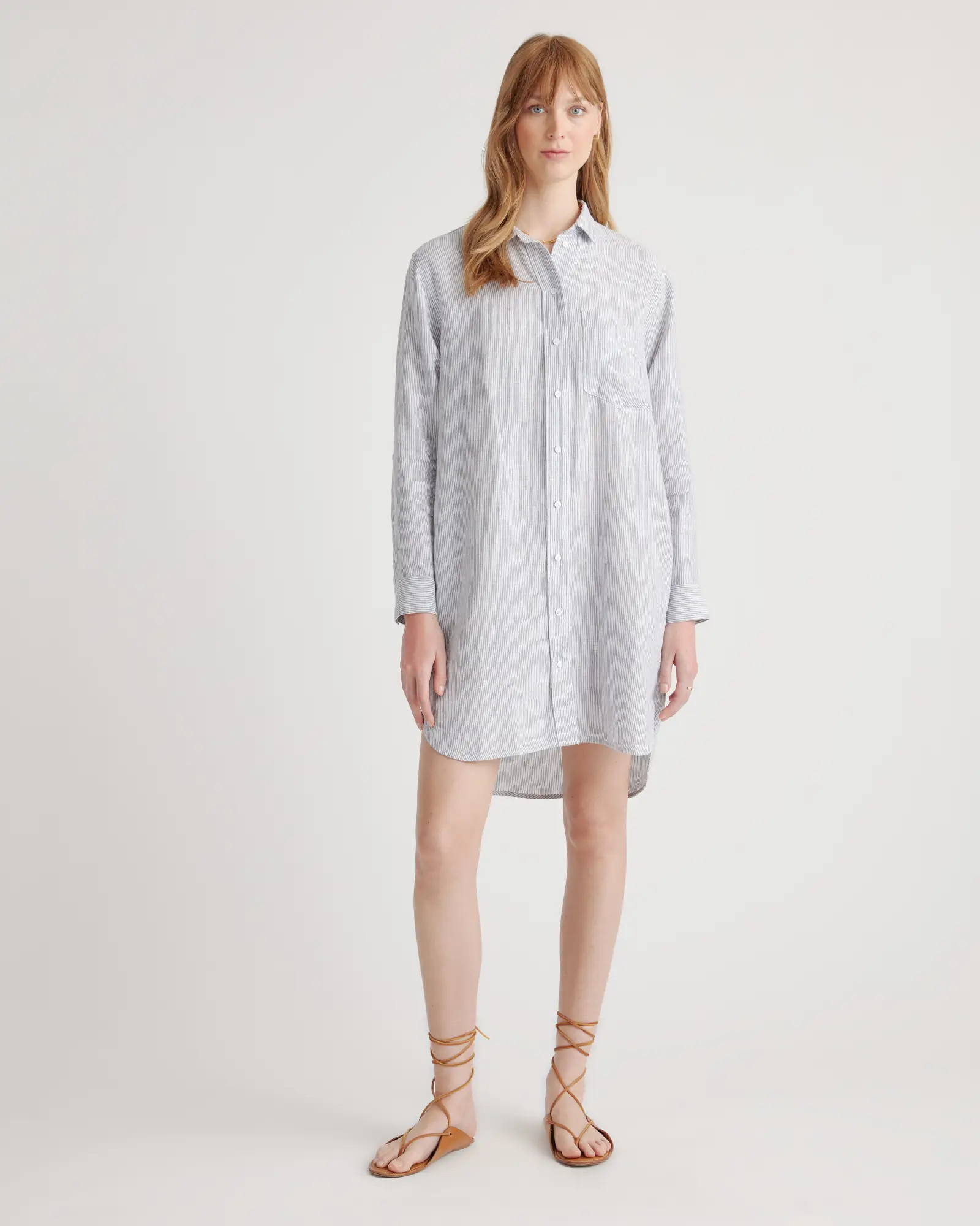 100% European Linen Shirt Dress | Quince