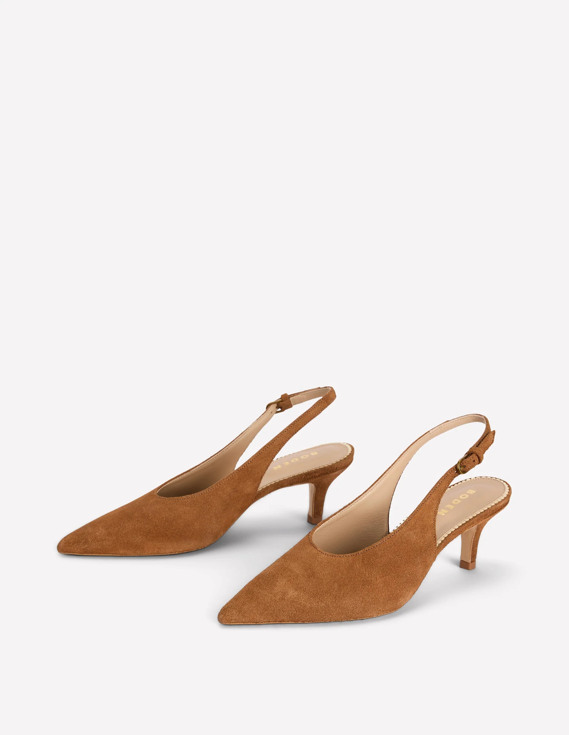 High Cut Slingback Court-Tan | Boden UK
