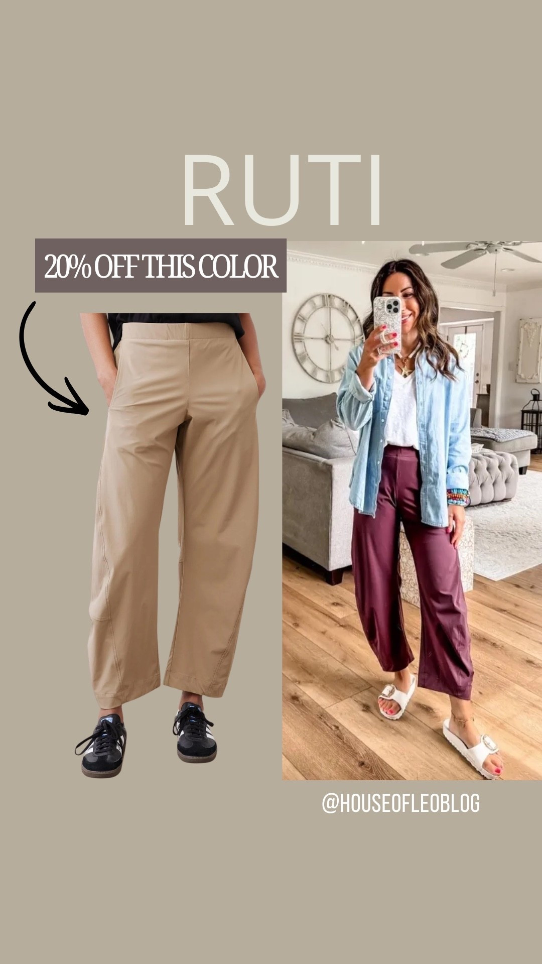 Ruti pants 20% off in the dune color. Wearing 2 petite

#LTKSaleAlert #LTKPetite #LTKOver40