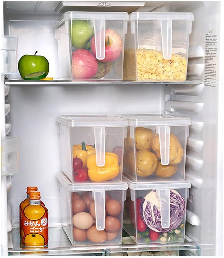 MineDecor Plastic Storage Containers Square Food Storage Organizer Stackable Refrigerator Organiz... | Amazon (US)