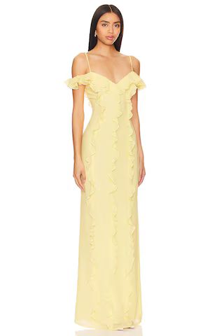 Lovers and Friends Marisol Gown in Baby Yellow from Revolve.com | Revolve Clothing (Global)