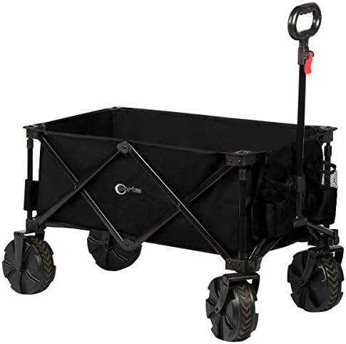 PORTAL Collapsible Folding Utility Wagon Cart with 8 inches Wheels Telescoping Handle for Outdoor... | Amazon (US)