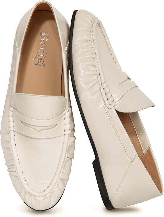 Penny Loafers for Women Suede Flats Shoes Casual Loafer Dressy Vintage Work Business Flat Shoe | Amazon (US)