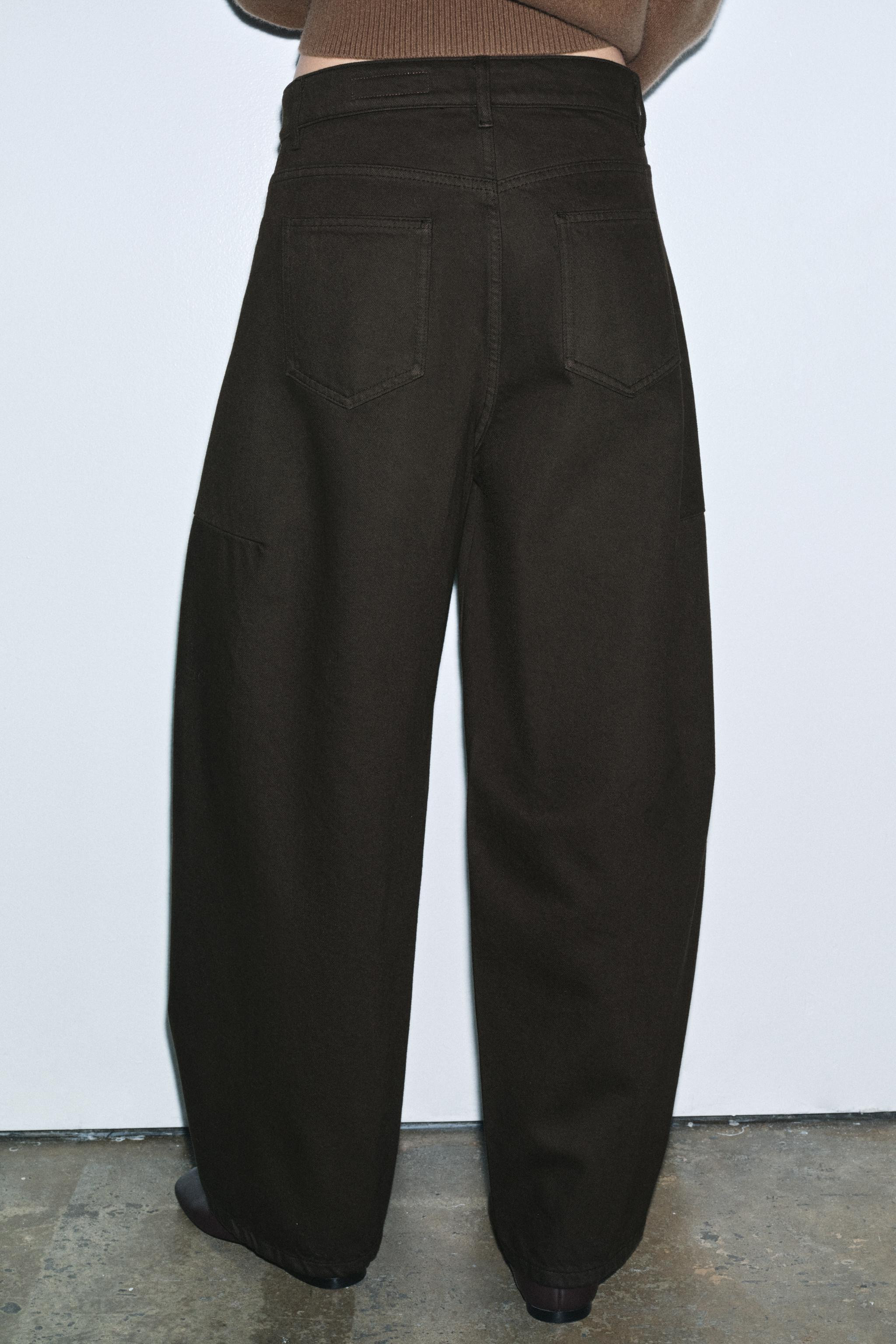 ZW COLLECTION BALLOON MID-WAIST JEANS | Zara UK