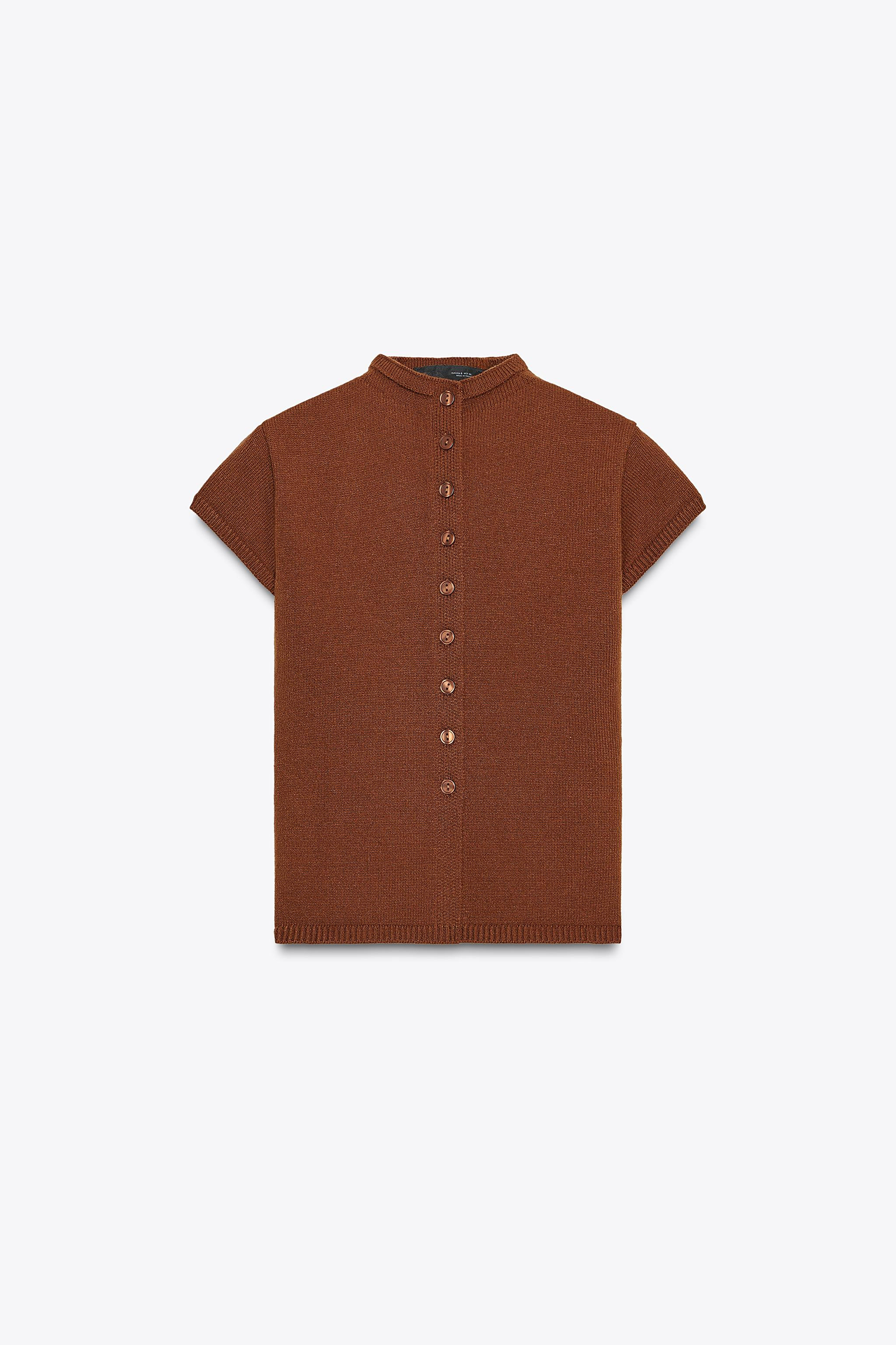 BUTTONED KNIT TOP | Zara US