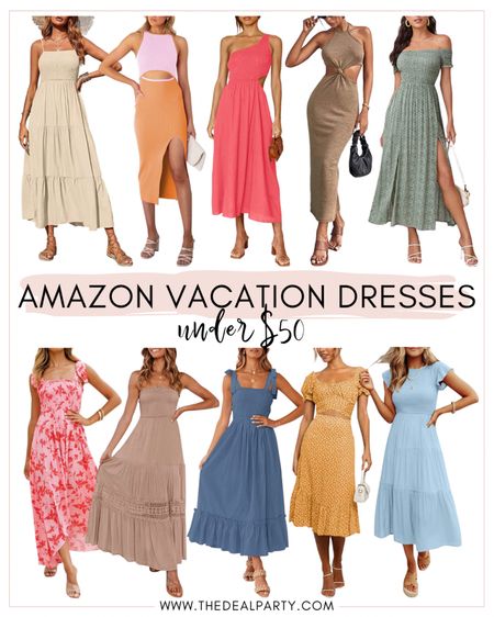 Amazon Vacation Dresses | Beach Vacation | Vacation | Flowy Dresses | Maxi Dresses | midi Dresses | Spring Dresses

#LTKtravel #LTKSeasonal #LTKunder50