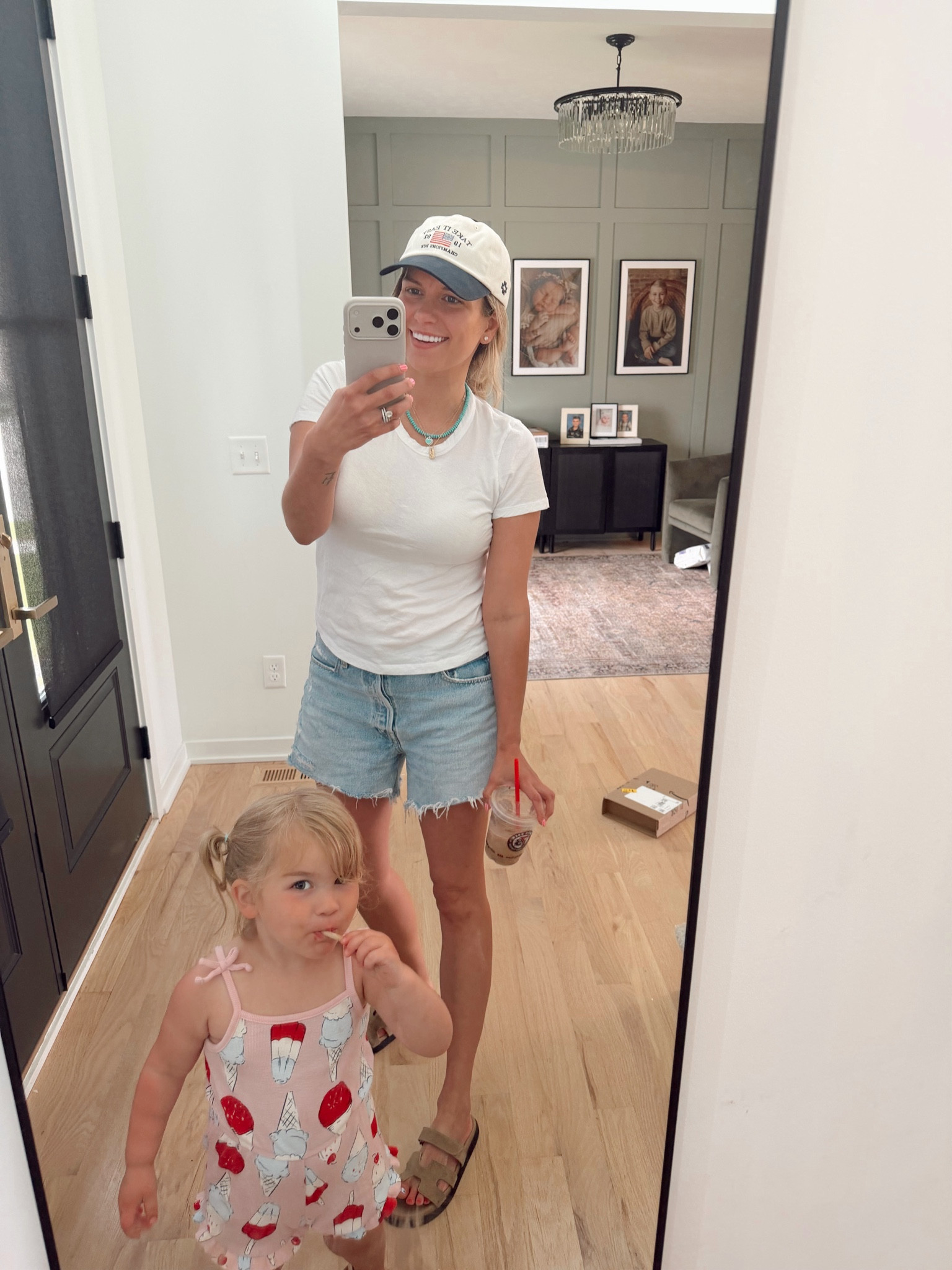 Mom summer style 
White organic cotton tee 
Agolde Parker long shorts 


#LTKootd #LTKdayinmylife #LTKmomlife
