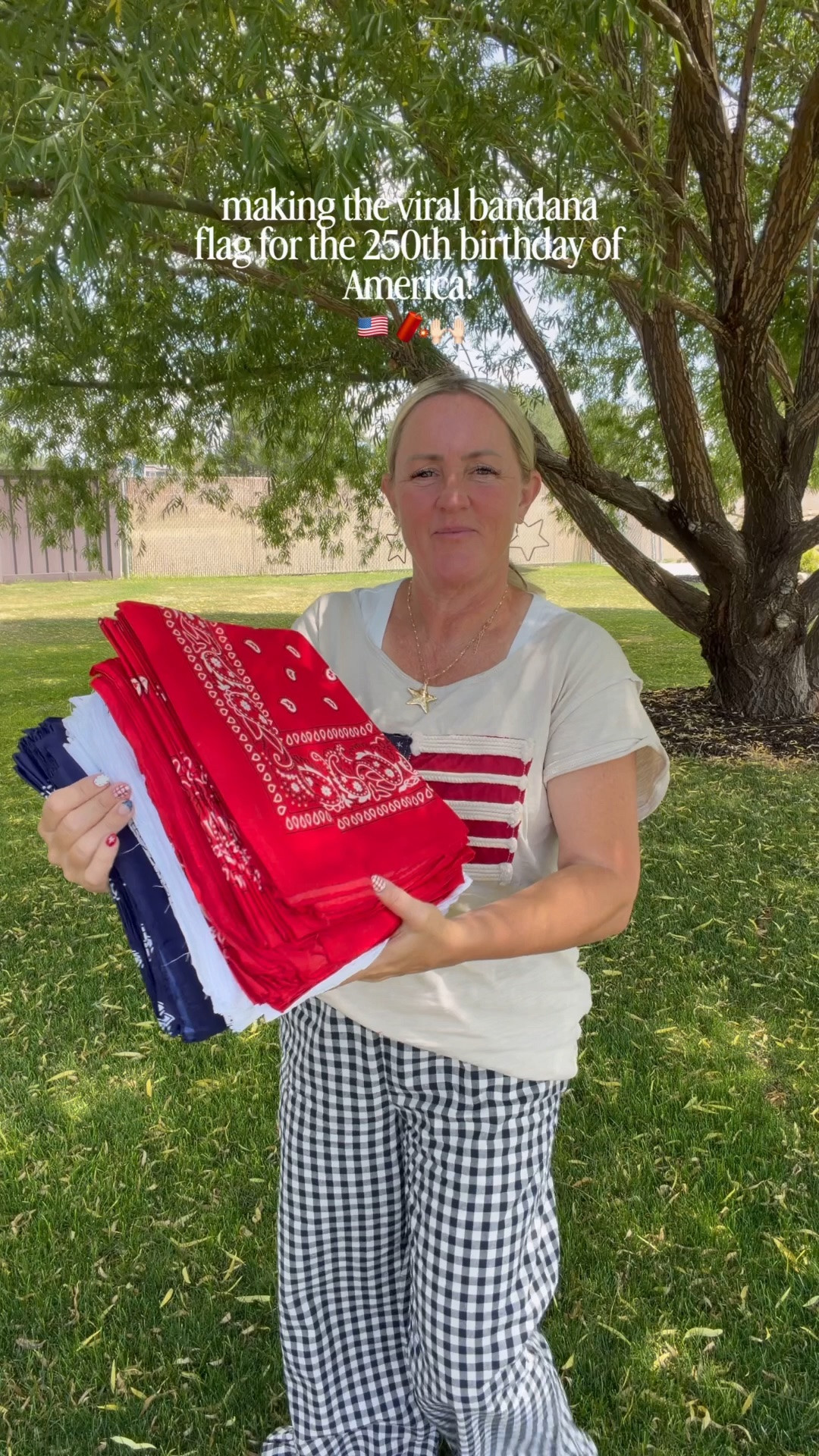 ❤️🤍💙🧨⭐️🇺🇸DIY viral bandana flag!
.
#july4th #bandanaflag #diy #americanflagdiy

#LTKHome #LTKSeasonal #LTKmomlife