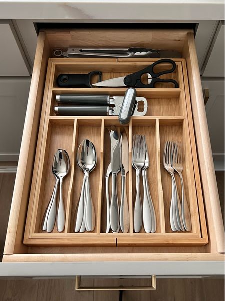 Loving this bamboo cutlery organizer that fits perfectly in my drawer. 

Organizer organized home bamboo home edit amazon finds royal craft organized home decor Amazon finds

#LTKfindsunder50 #LTKstyletip #LTKhome