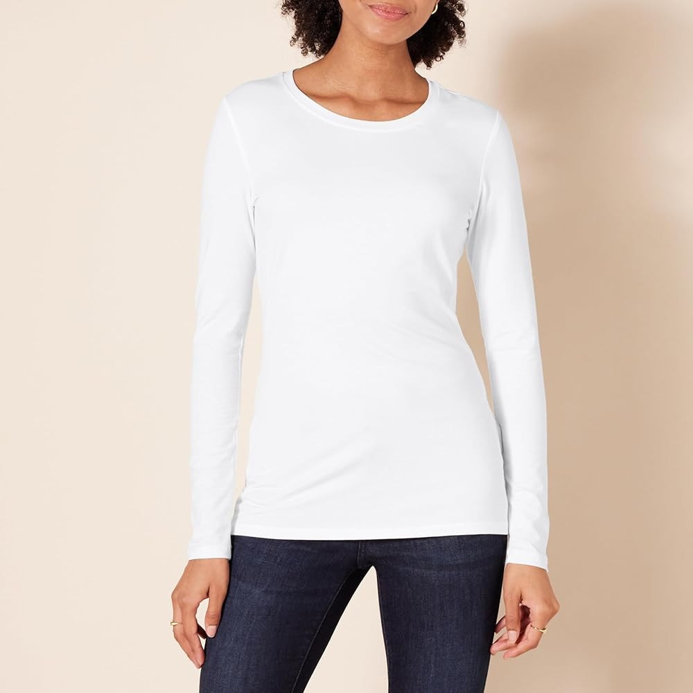 Amazon Essentials Women's Classic-Fit Long-Sleeve Crewneck T-Shirt (Available in Plus Size) | Amazon (US)