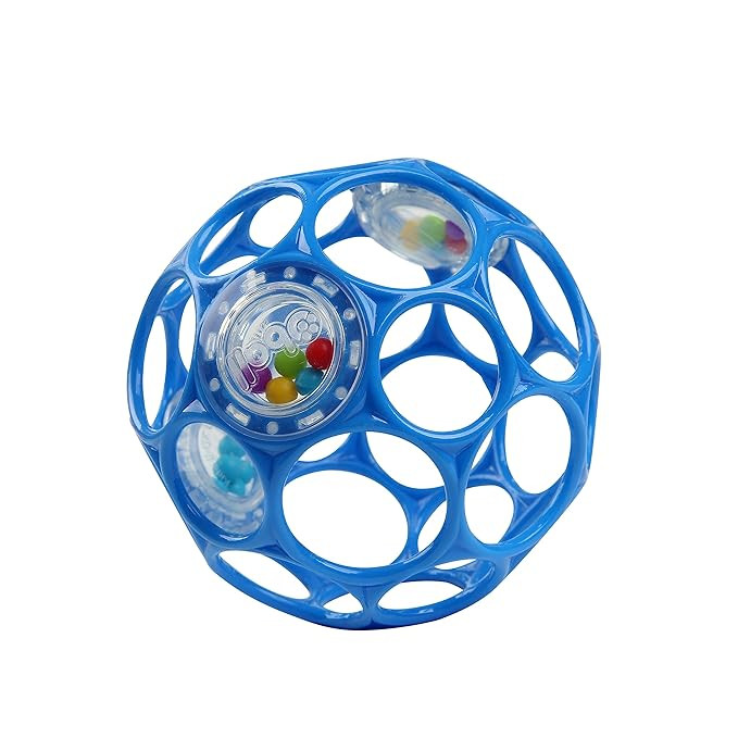 Bright Starts Oball Easy-Grasp Rattle BPA-Free Infant Toy in Blue, Age Newborn and up, 4 Inches | Amazon (US)