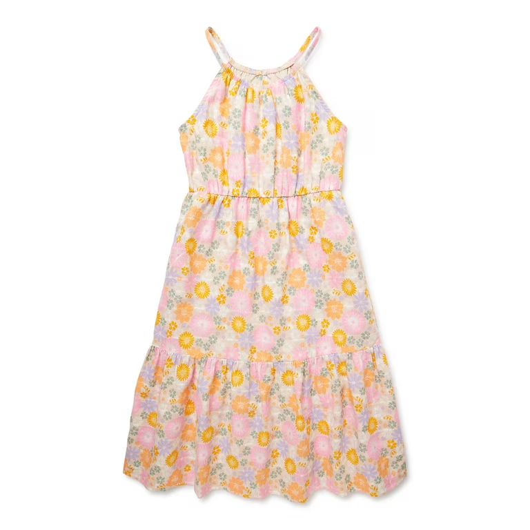 Wonder Nation Girls Woven Maxi Dress, Sizes 4-18 & Plus | Walmart (US)