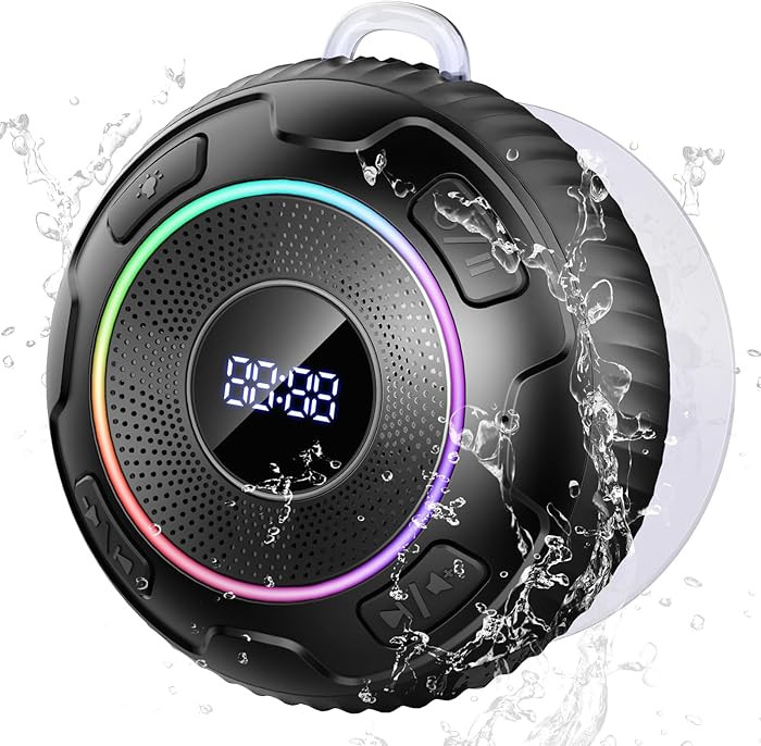 Bluetooth Shower Speaker, Wireless Bluetooth 5.3, HD Sound, Portable Speaker with Suction Cup/Hoo... | Amazon (US)