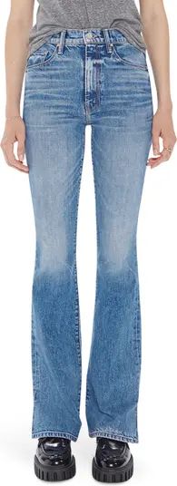 High Waist Slit Hem Flare Jeans | Nordstrom