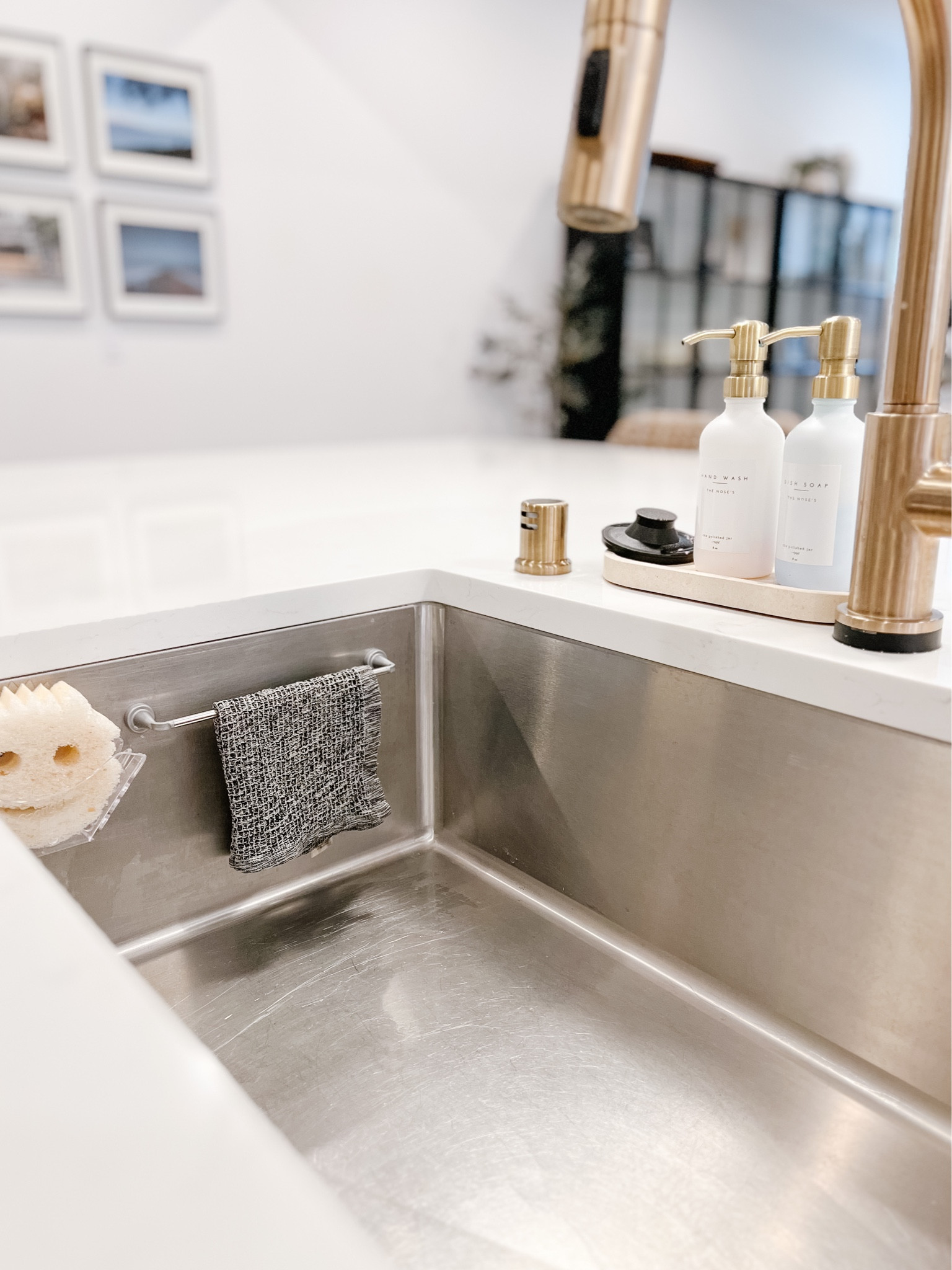Sink organization. Organizing sponges and dish cloths. Clear counter clutter.

#LTKfamily #LTKhome #LTKfindsunder50